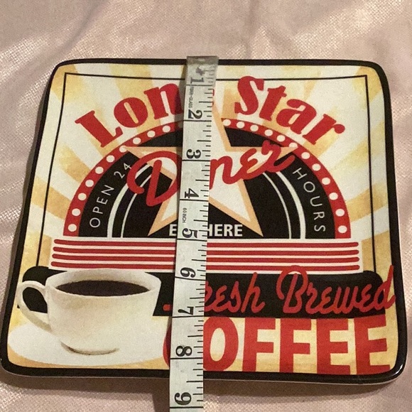 Lone Star Diner decor plate- Eat here, open 24 hours, fresh brewed coffee - Picture 7 of 7